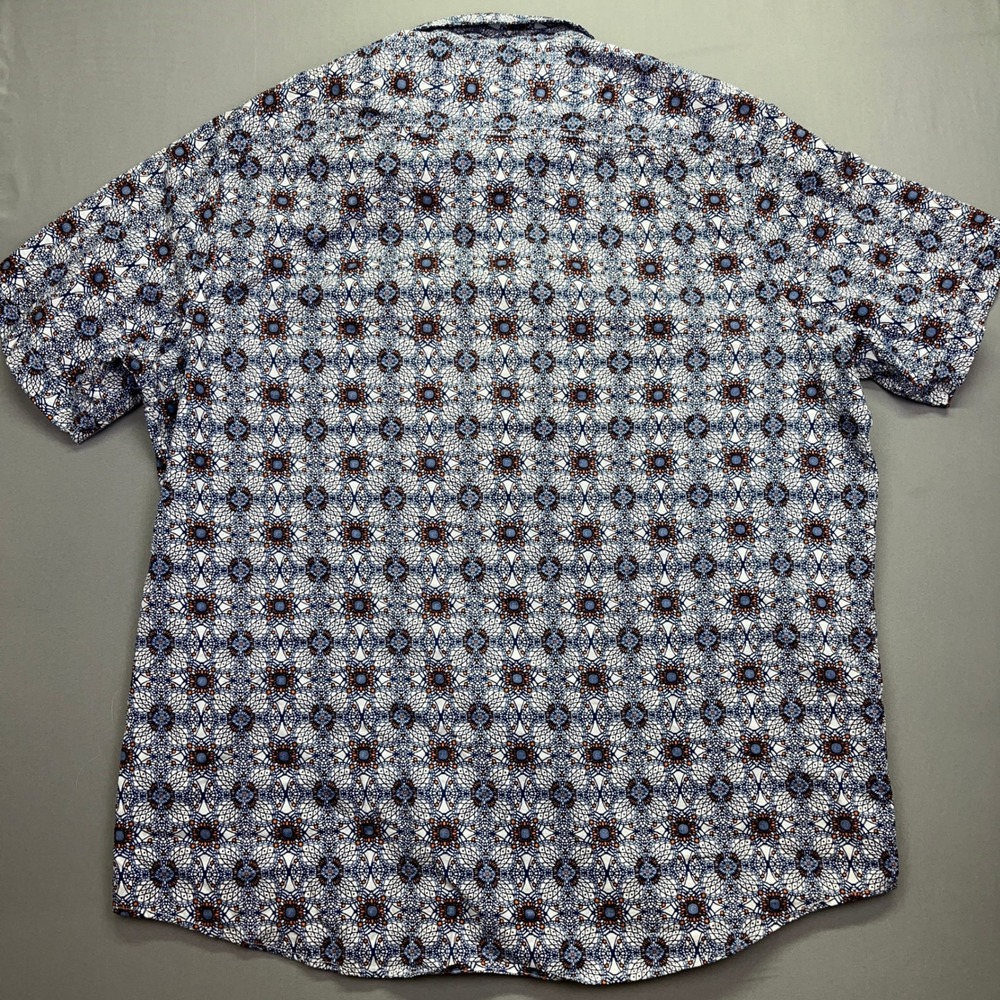 Tasso Elba Floral Print Button Up Short Sleeve Casual Shirt XL Boho Summer‎ - Picture 5 of 6